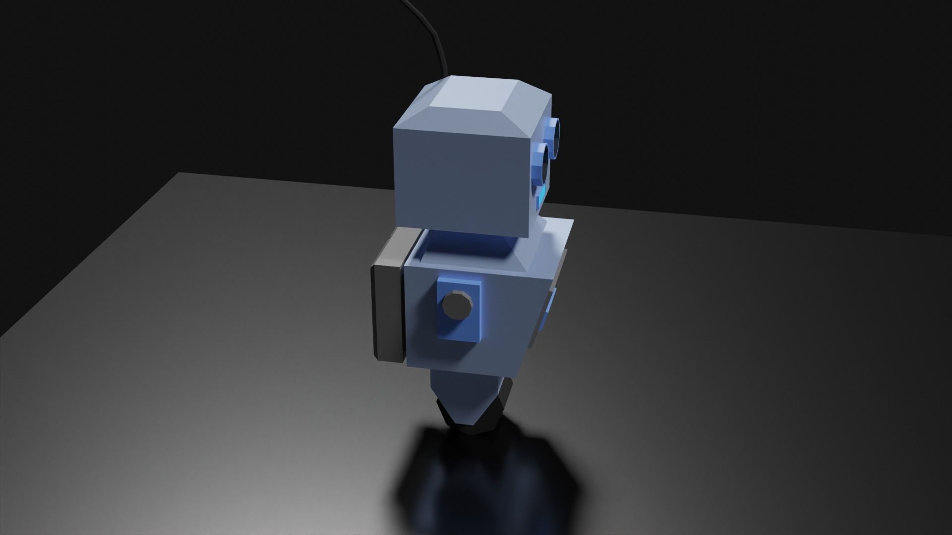 Lowpoly Supporter Robot Low-poly 3D model_23
