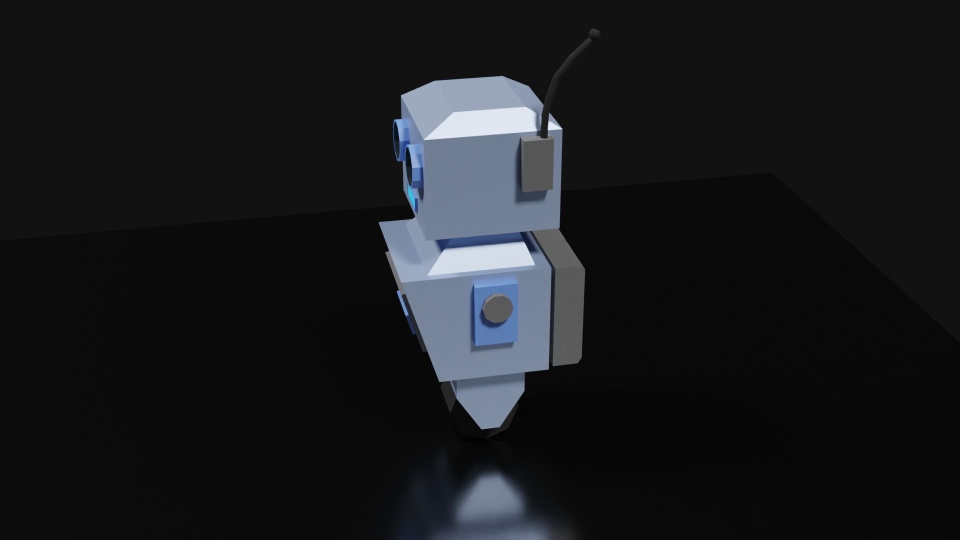Lowpoly Supporter Robot Low-poly 3D model_5