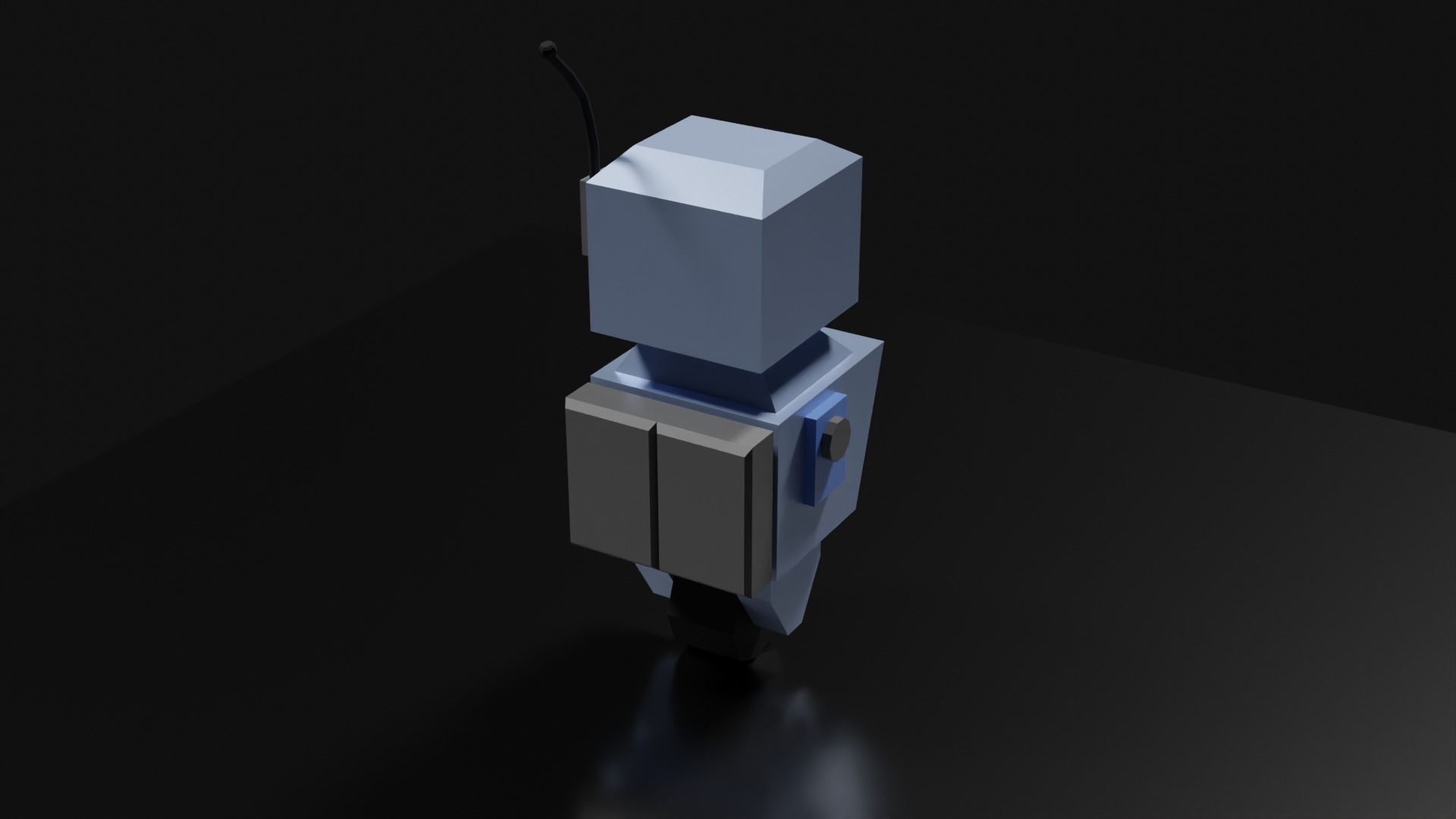 Lowpoly Supporter Robot Low-poly 3D model_16