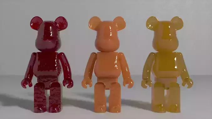  jelly Bear    BearBrick 3D model