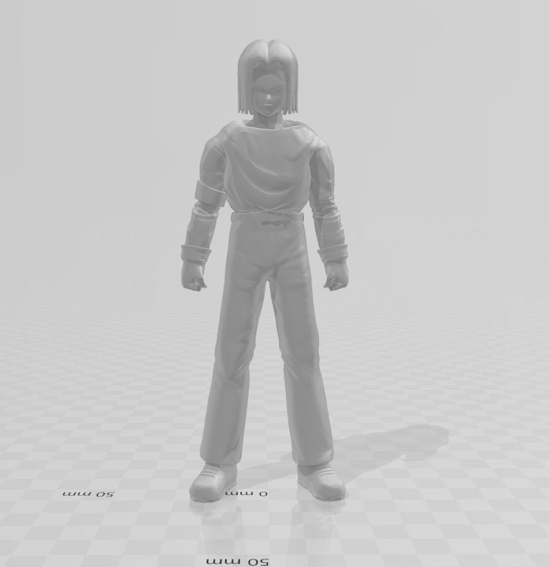 Android 17 Dragon Ball Super 3D Model 3D print model_2