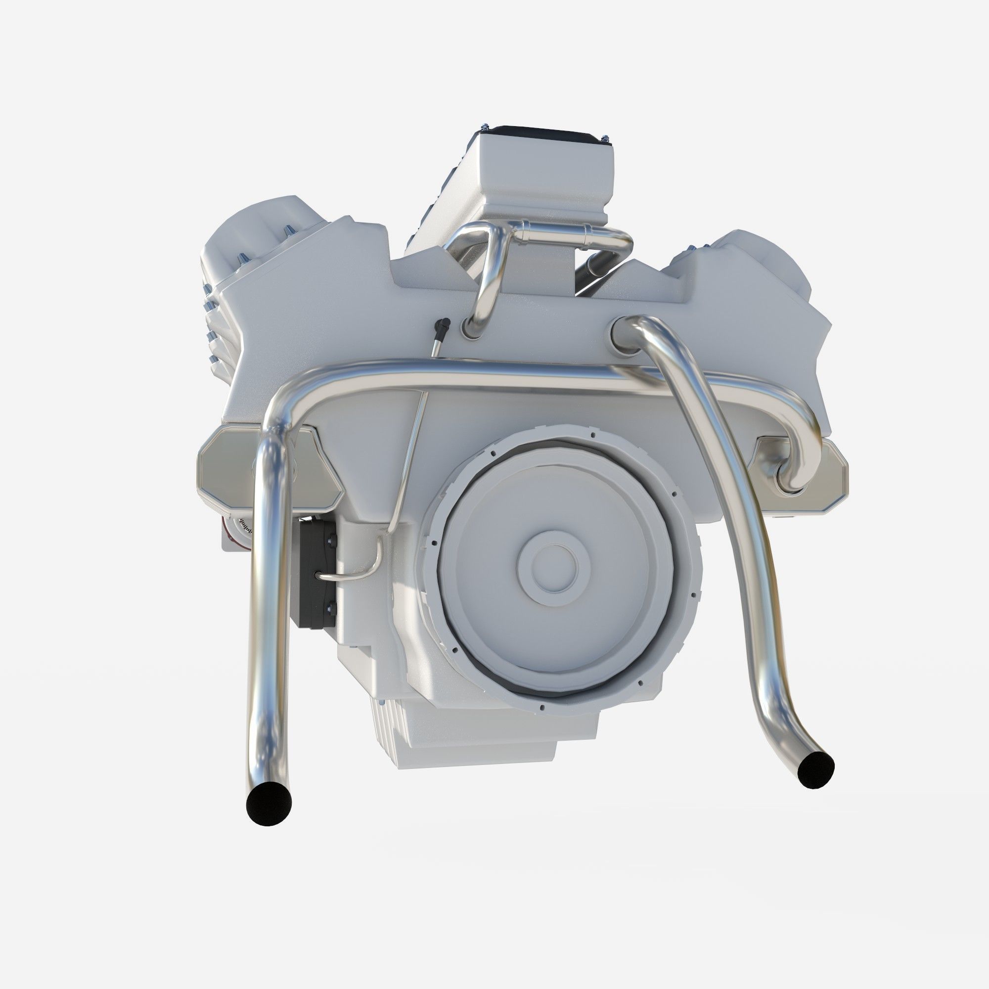 8 cylinder car engine 3D model_4
