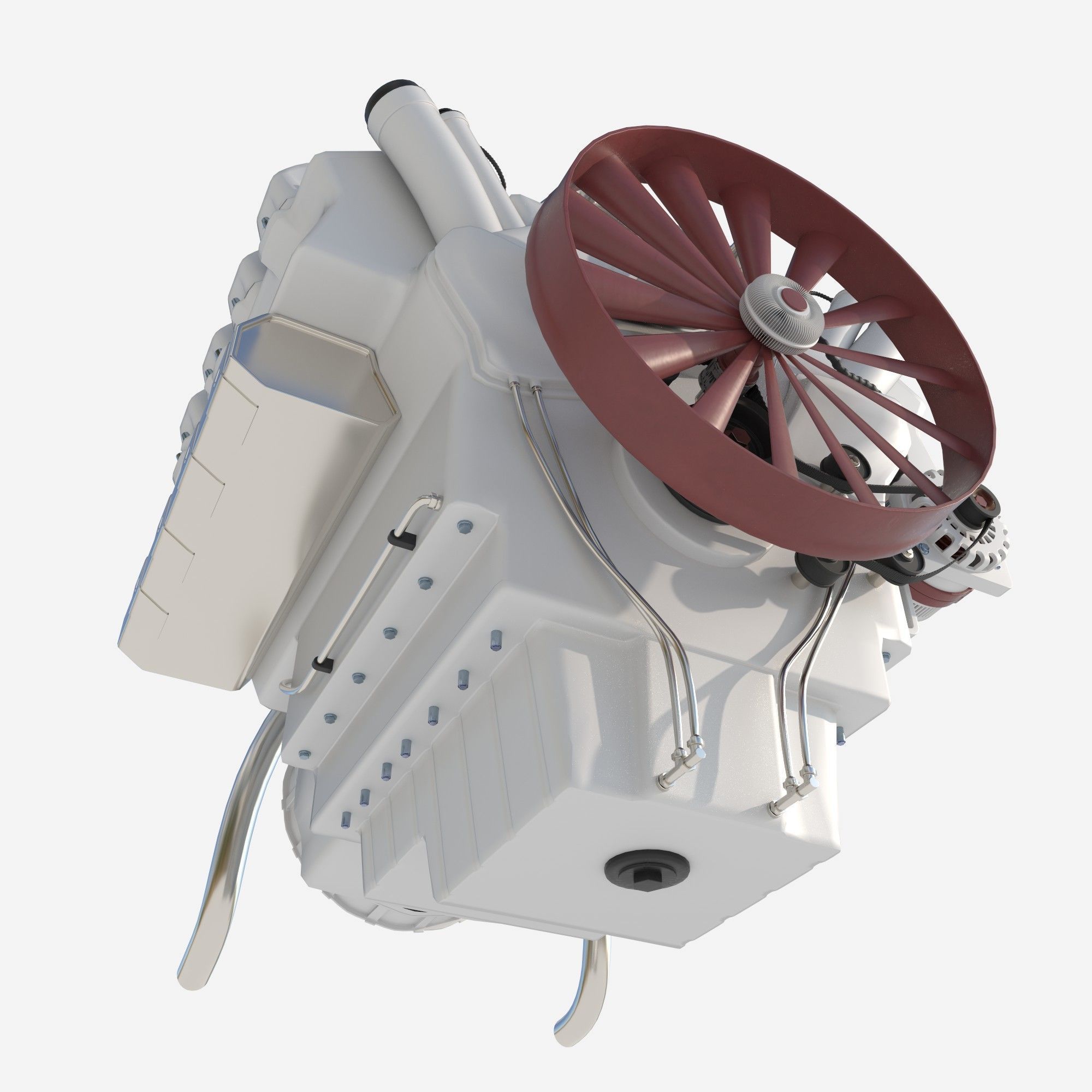 8 cylinder car engine 3D model_6
