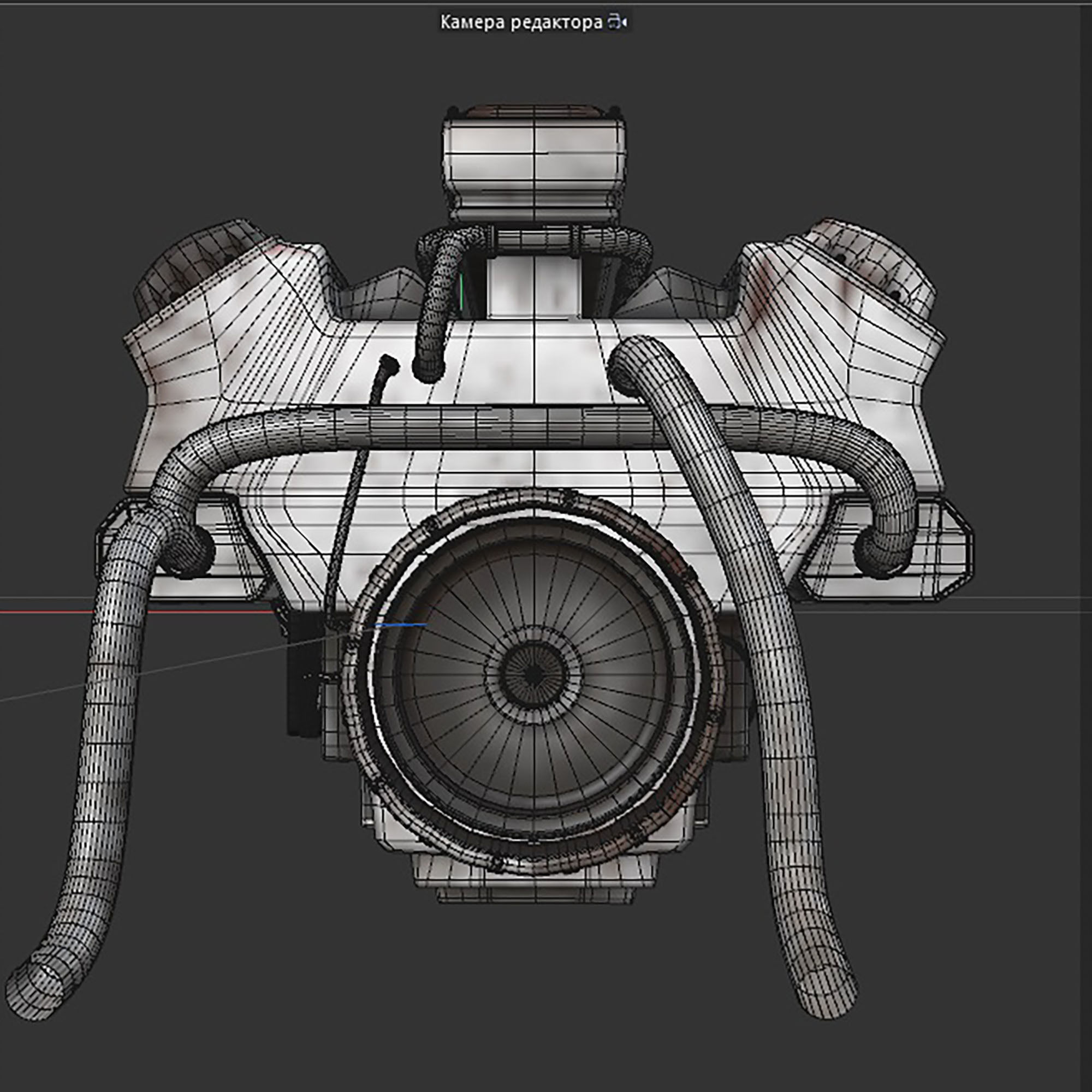 8 cylinder car engine 3D model_10