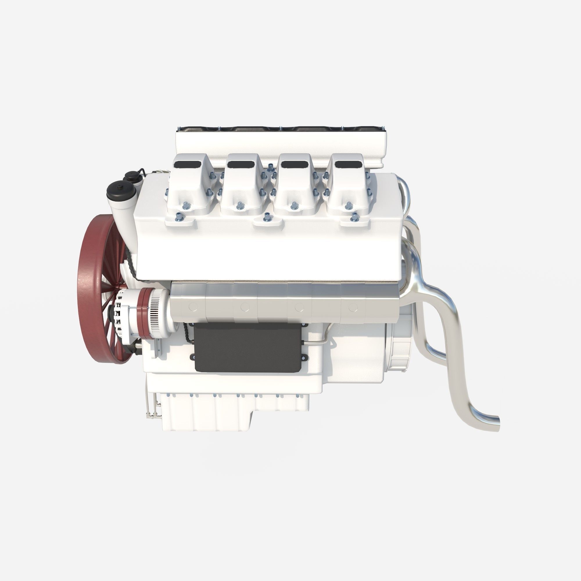 8 cylinder car engine 3D model_3