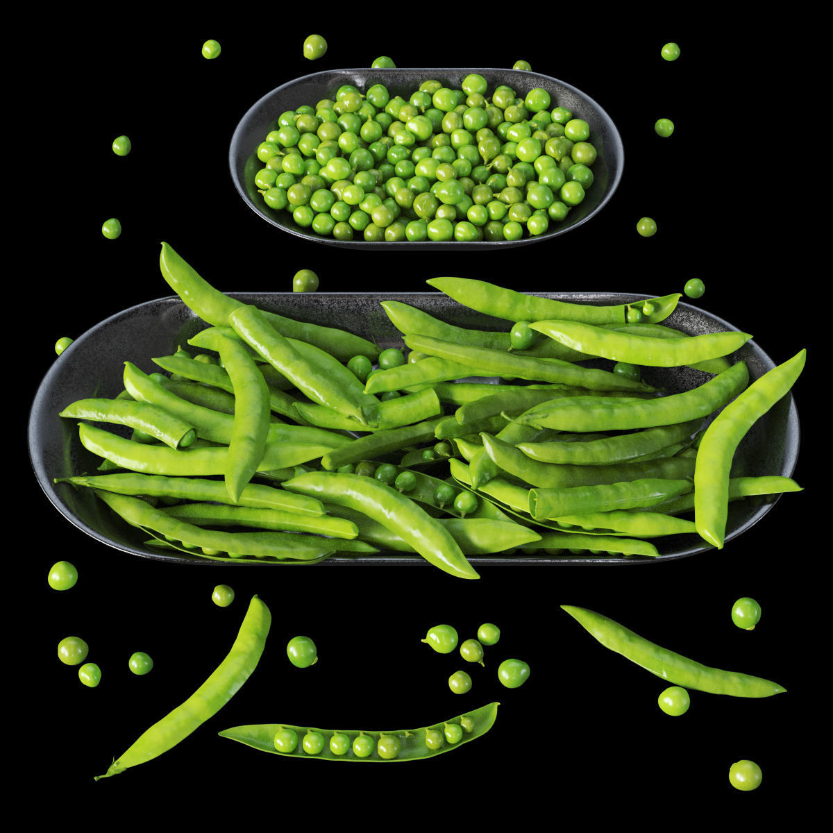 Plate of peas  3D model_0