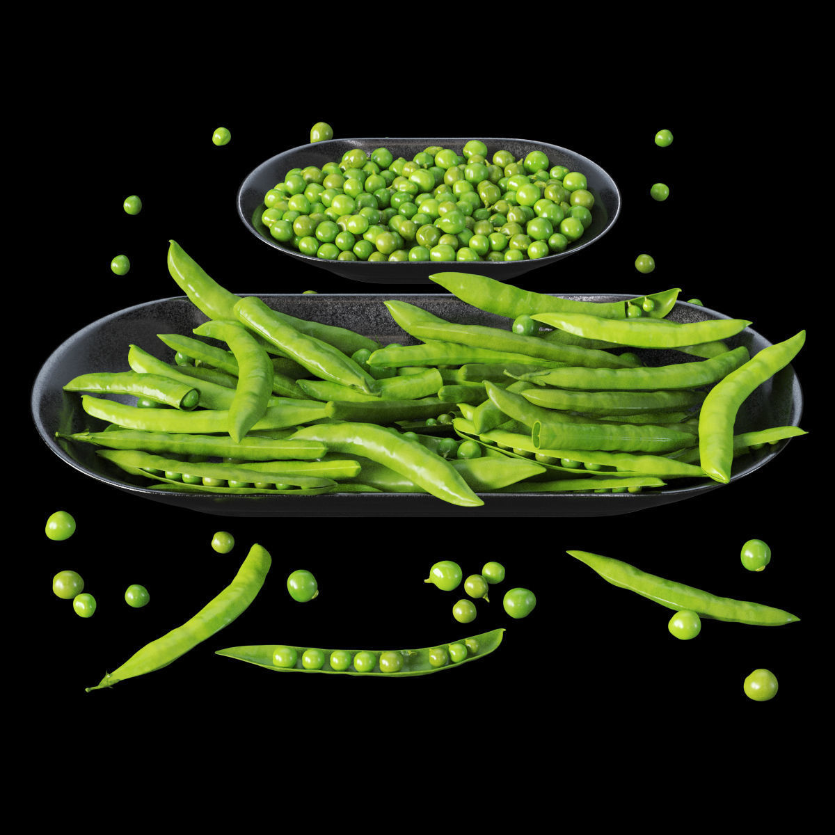 Plate of peas  3D model_1