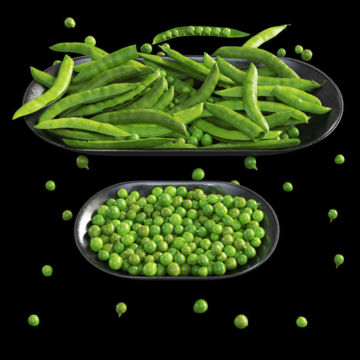 Plate of peas  3D model_3