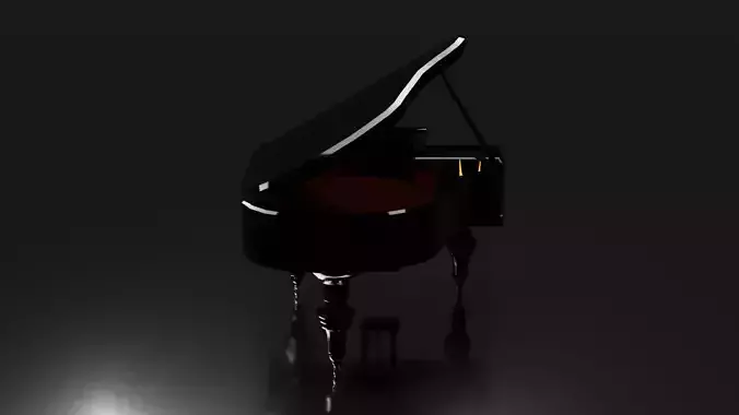 Grand Piano Free 3D model
