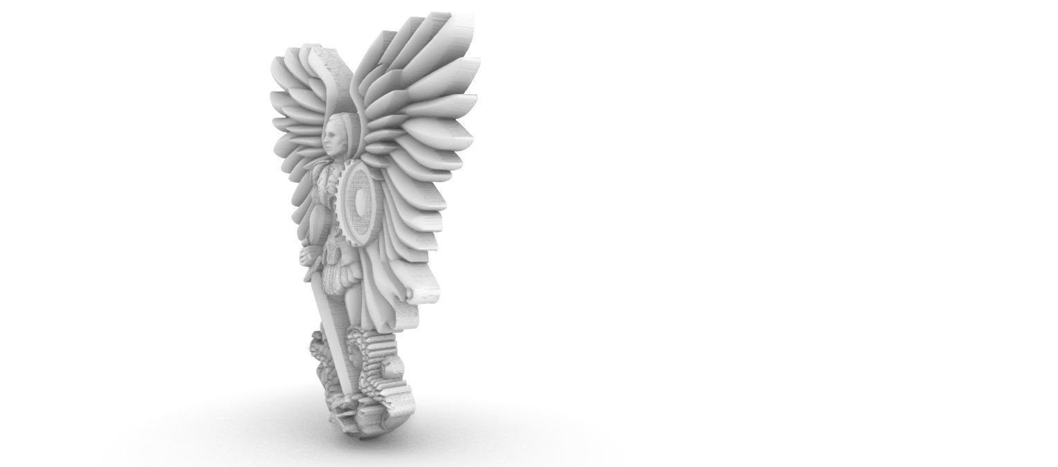Michael Archangel Sao Miguel relief 3D print model_17