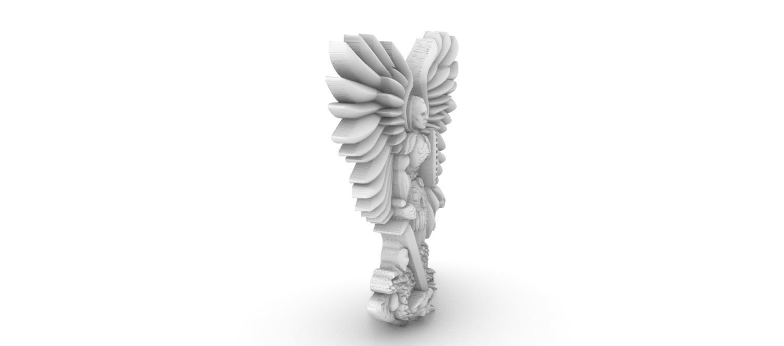 Michael Archangel Sao Miguel relief 3D print model_6