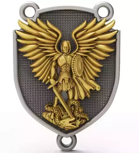 Michael Archangel Sao Miguel  Shield 3D print model