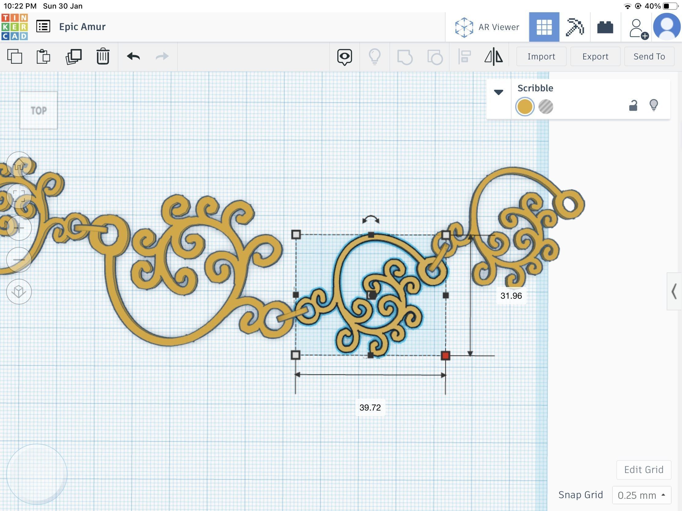 Ornamental necklace stl file 3D print model_6