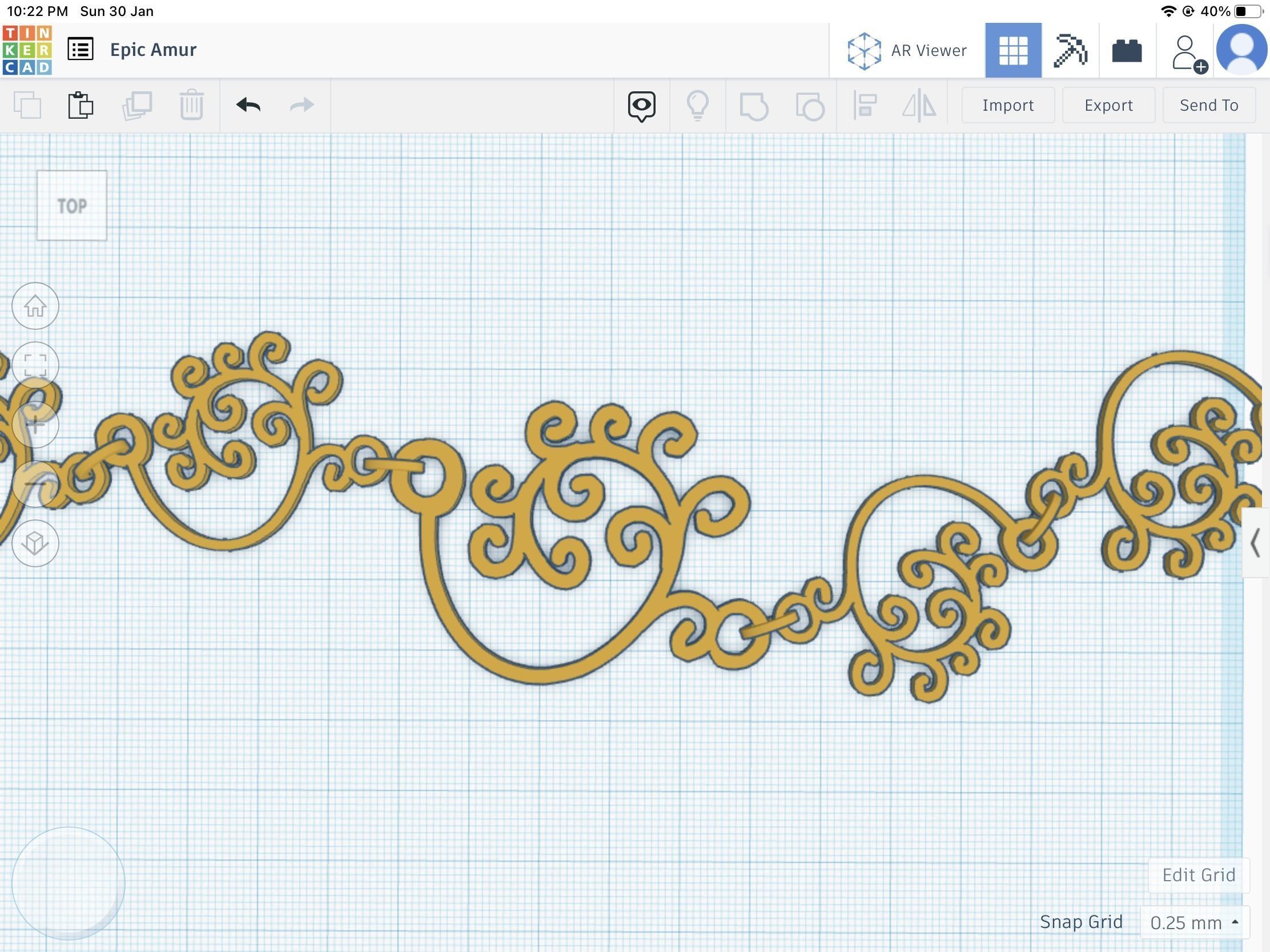 Ornamental necklace stl file 3D print model_8