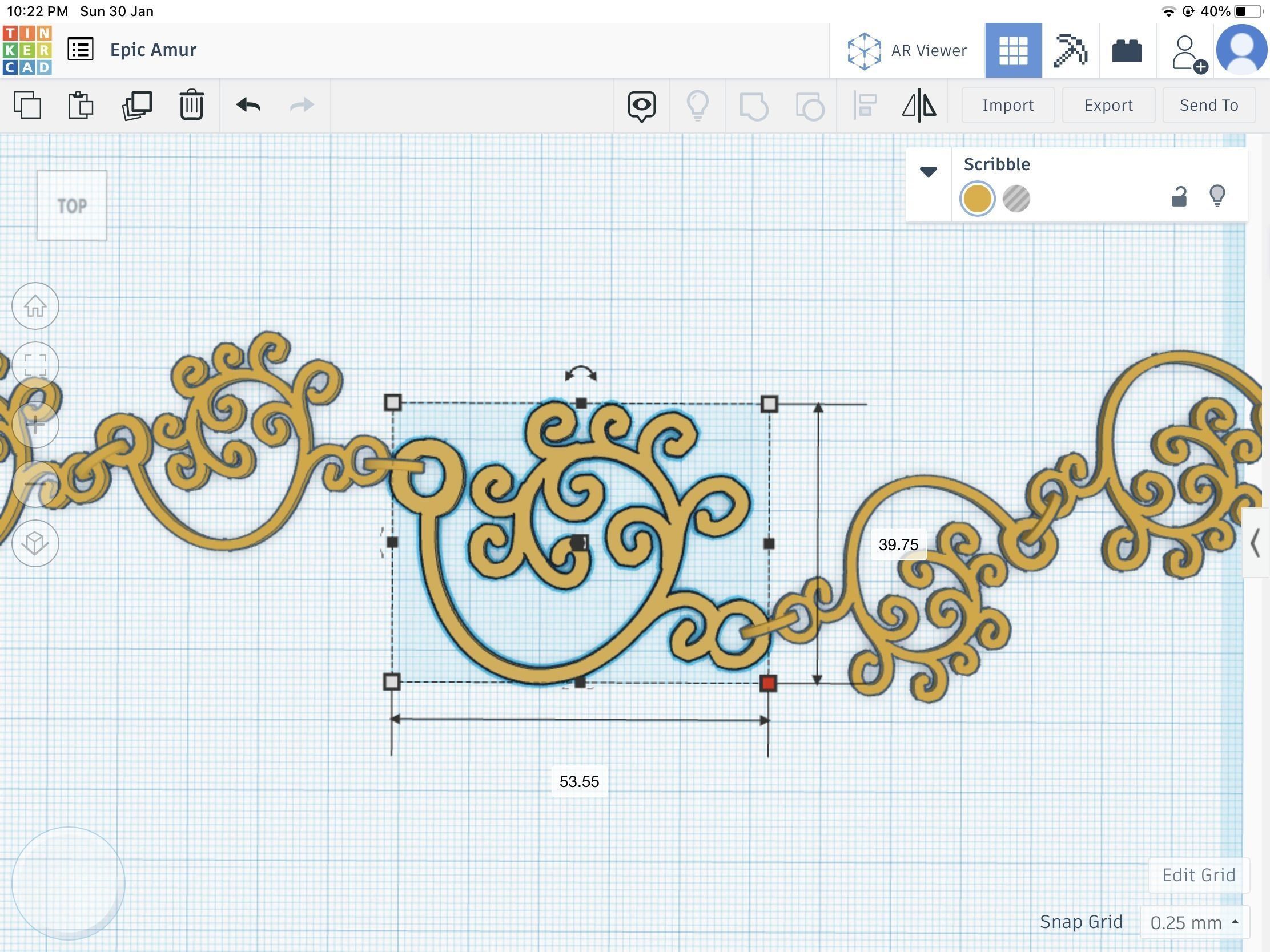 Ornamental necklace stl file 3D print model_7