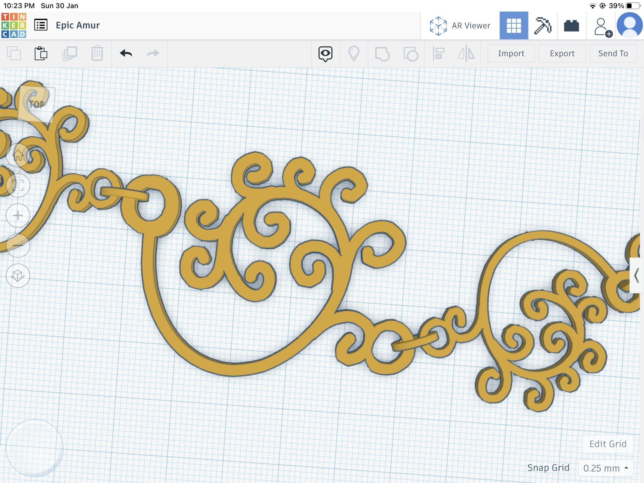 Ornamental necklace stl file 3D print model_2