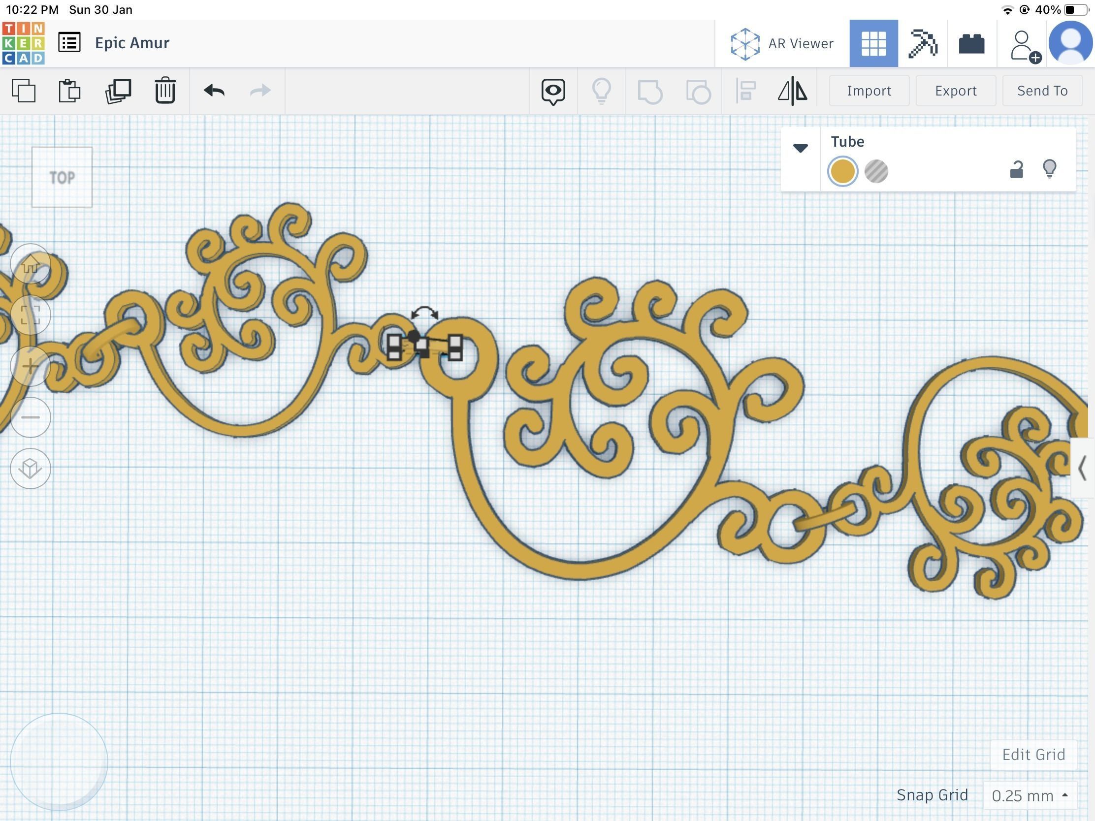 Ornamental necklace stl file 3D print model_4