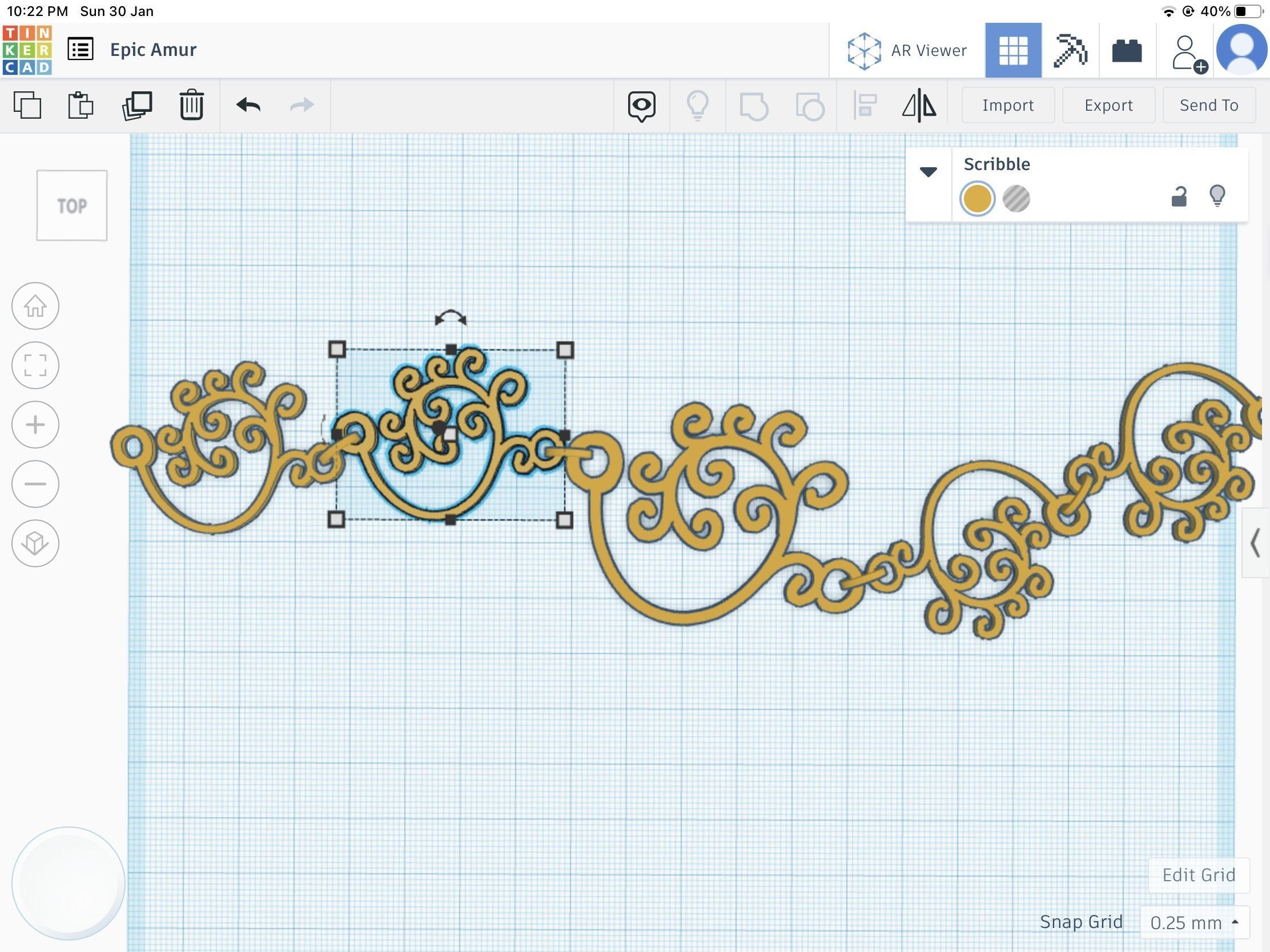Ornamental necklace stl file 3D print model_5