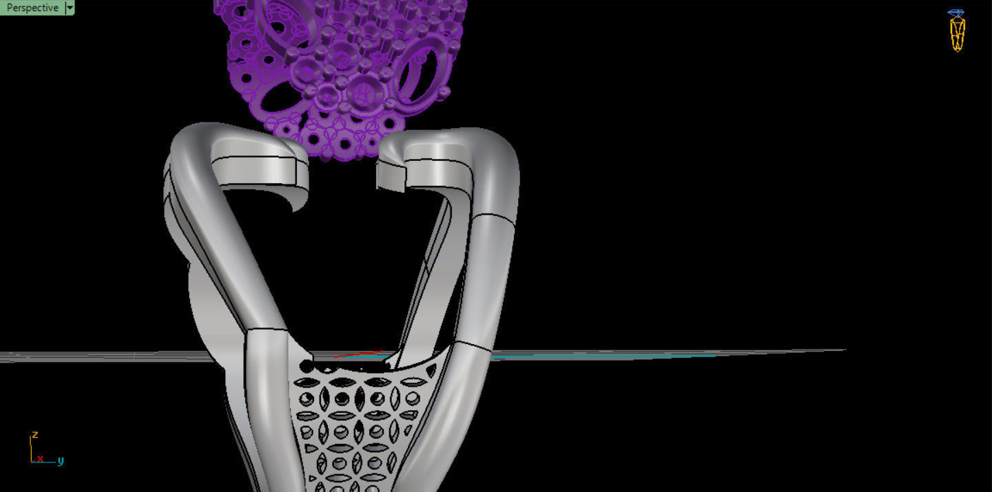 Woman  ring with gems 3D print model_49