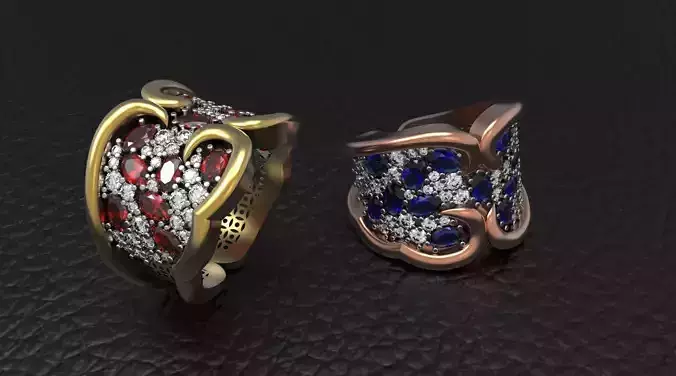Woman  ring with gems