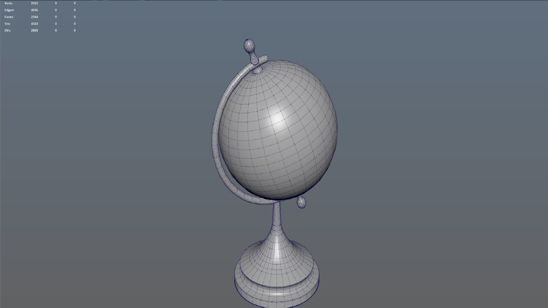 Globe world map PBR low-poly 3D model Low-poly 3D model_6