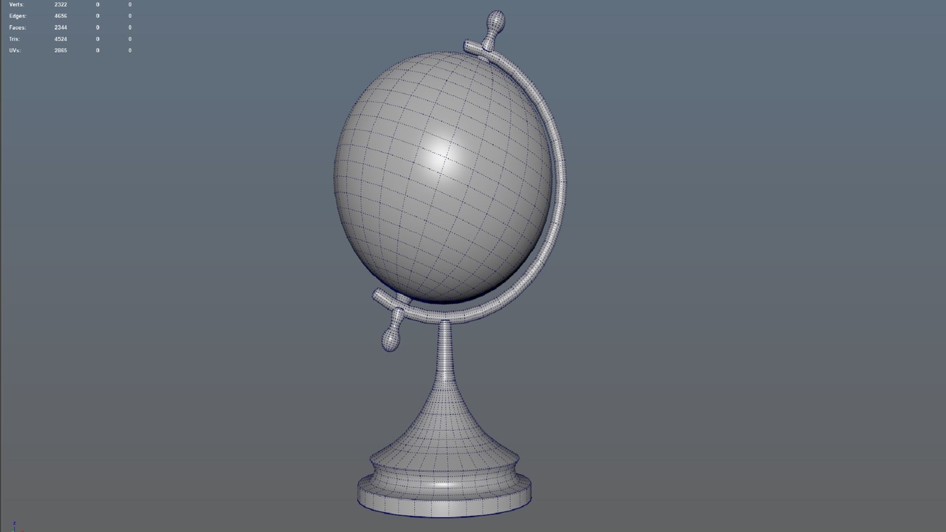 Globe world map PBR low-poly 3D model Low-poly 3D model_5