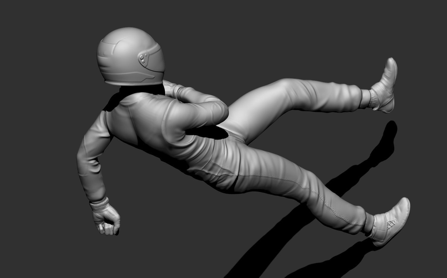 Driver kicking a tire 3D print model_3