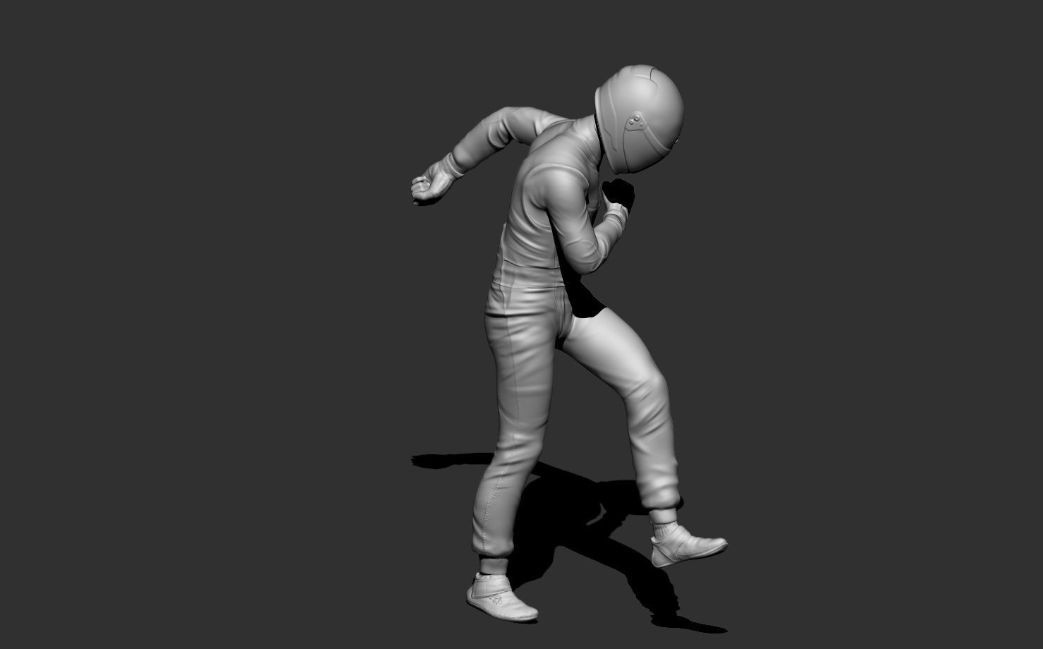 Driver kicking a tire 3D print model_13