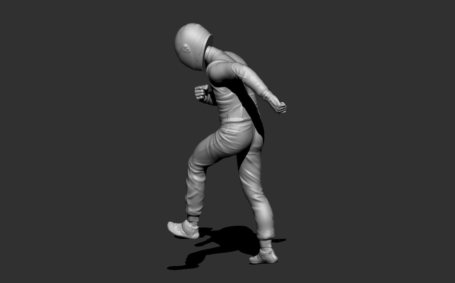 Driver kicking a tire 3D print model_12