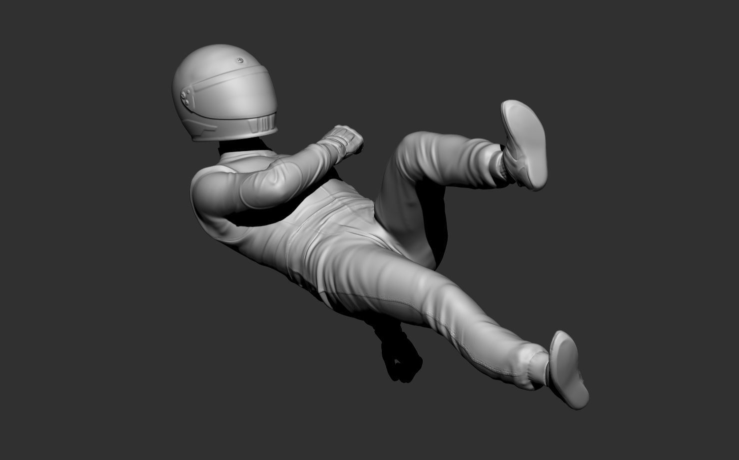 Driver kicking a tire 3D print model_4