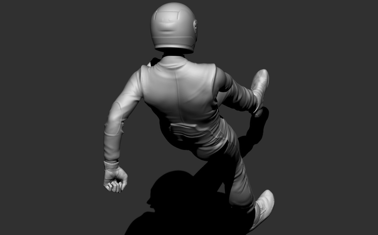 Driver kicking a tire 3D print model_2