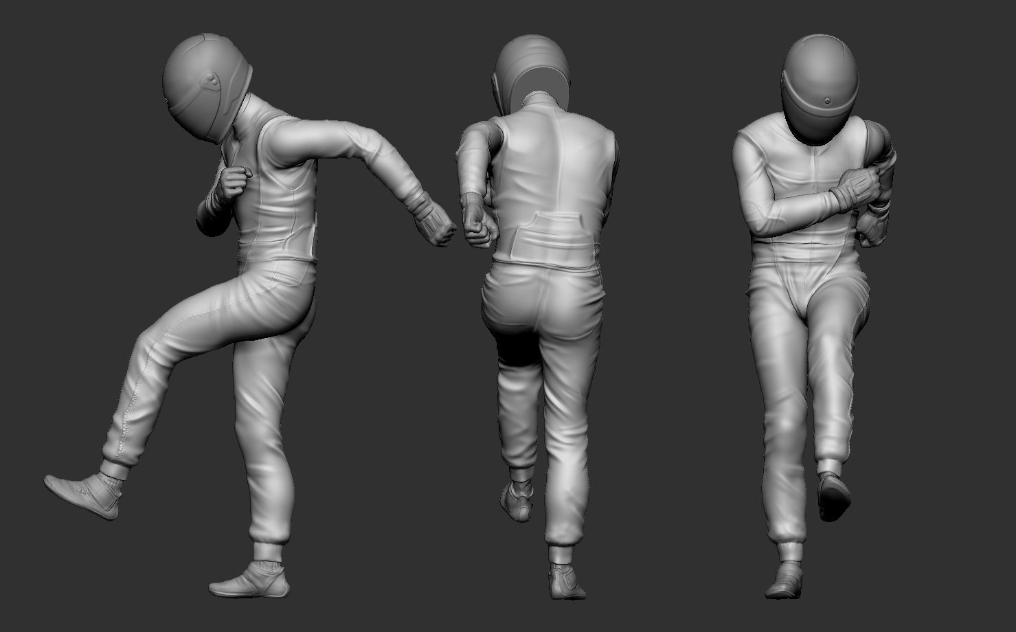 Driver kicking a tire 3D print model_10