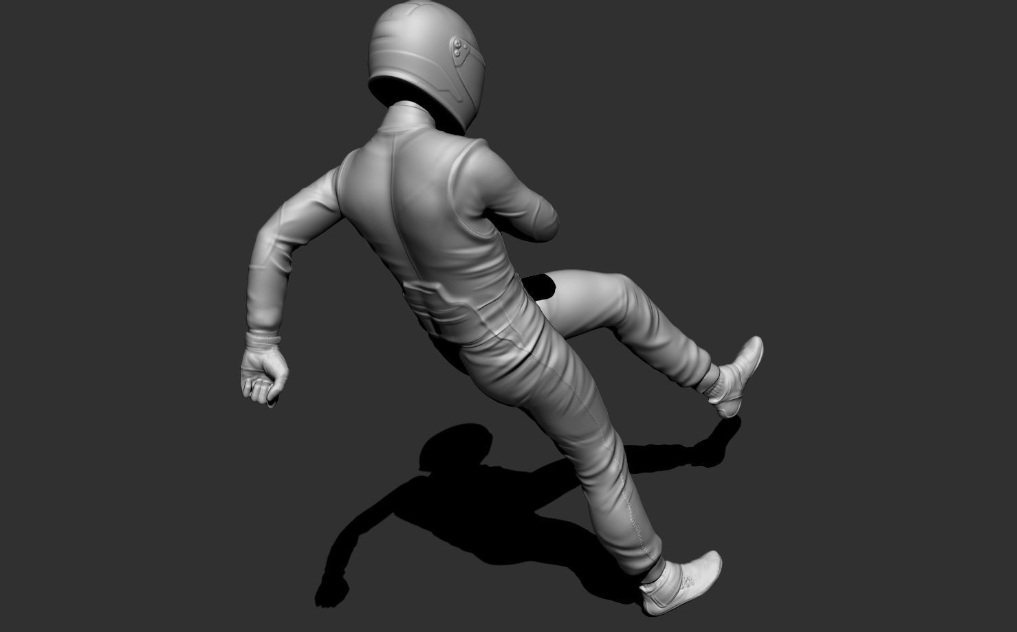 Driver kicking a tire 3D print model_6