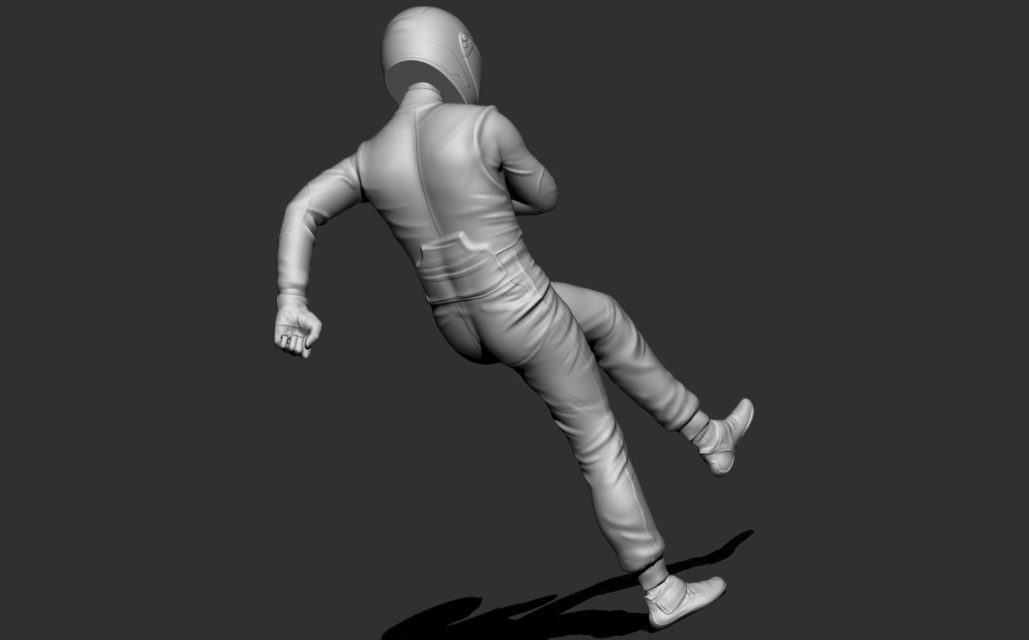 Driver kicking a tire 3D print model_1