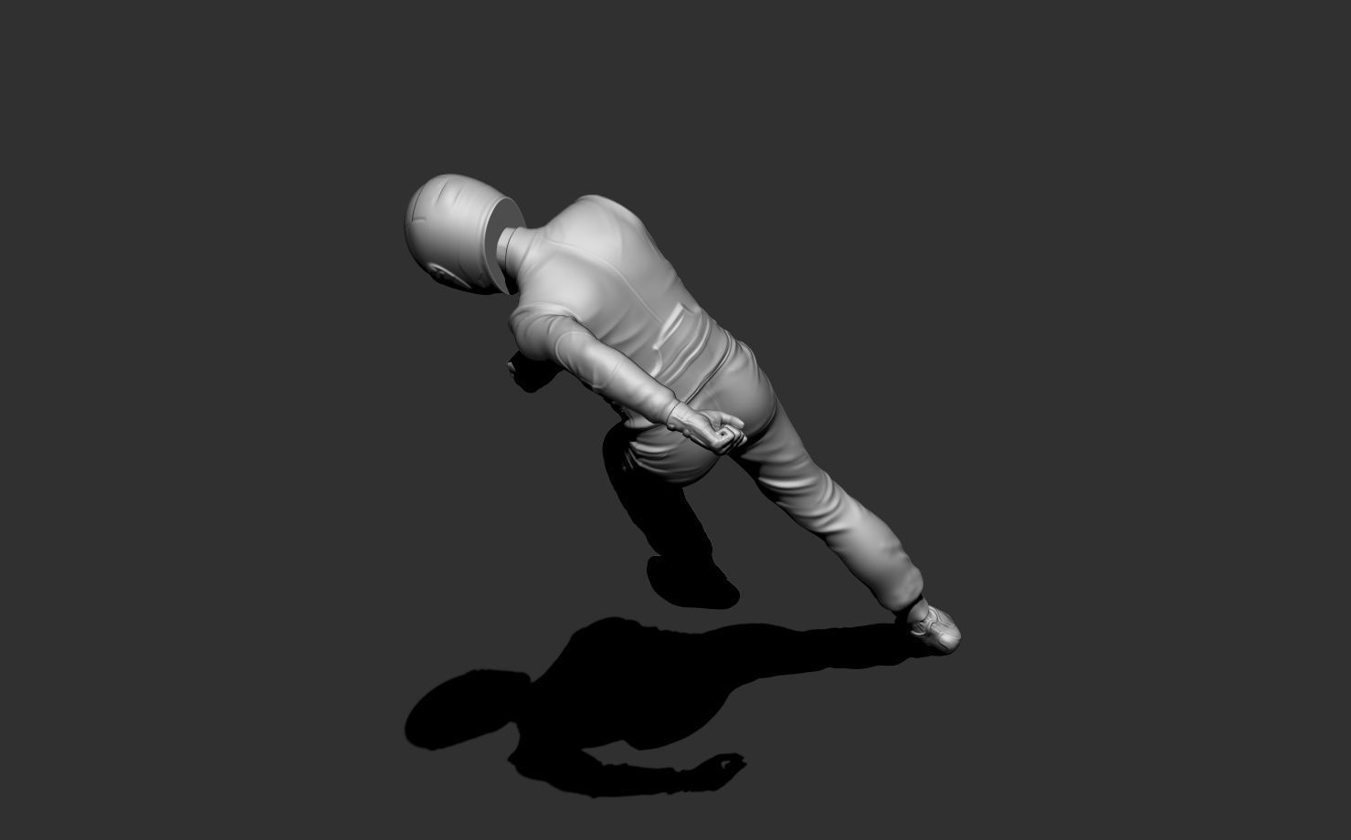 Driver kicking a tire 3D print model_14