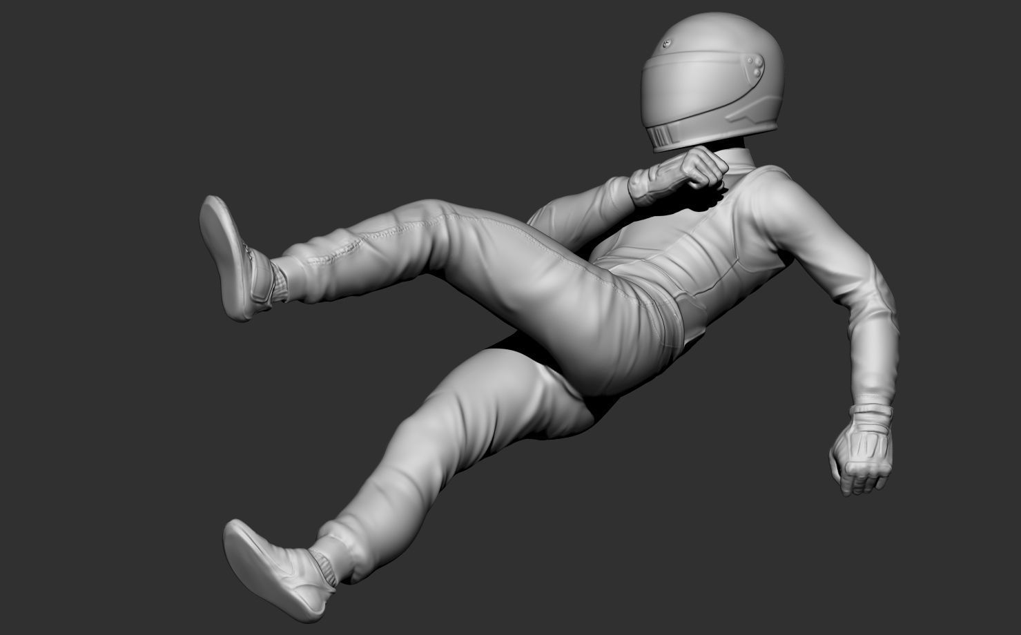 Driver kicking a tire 3D print model_5