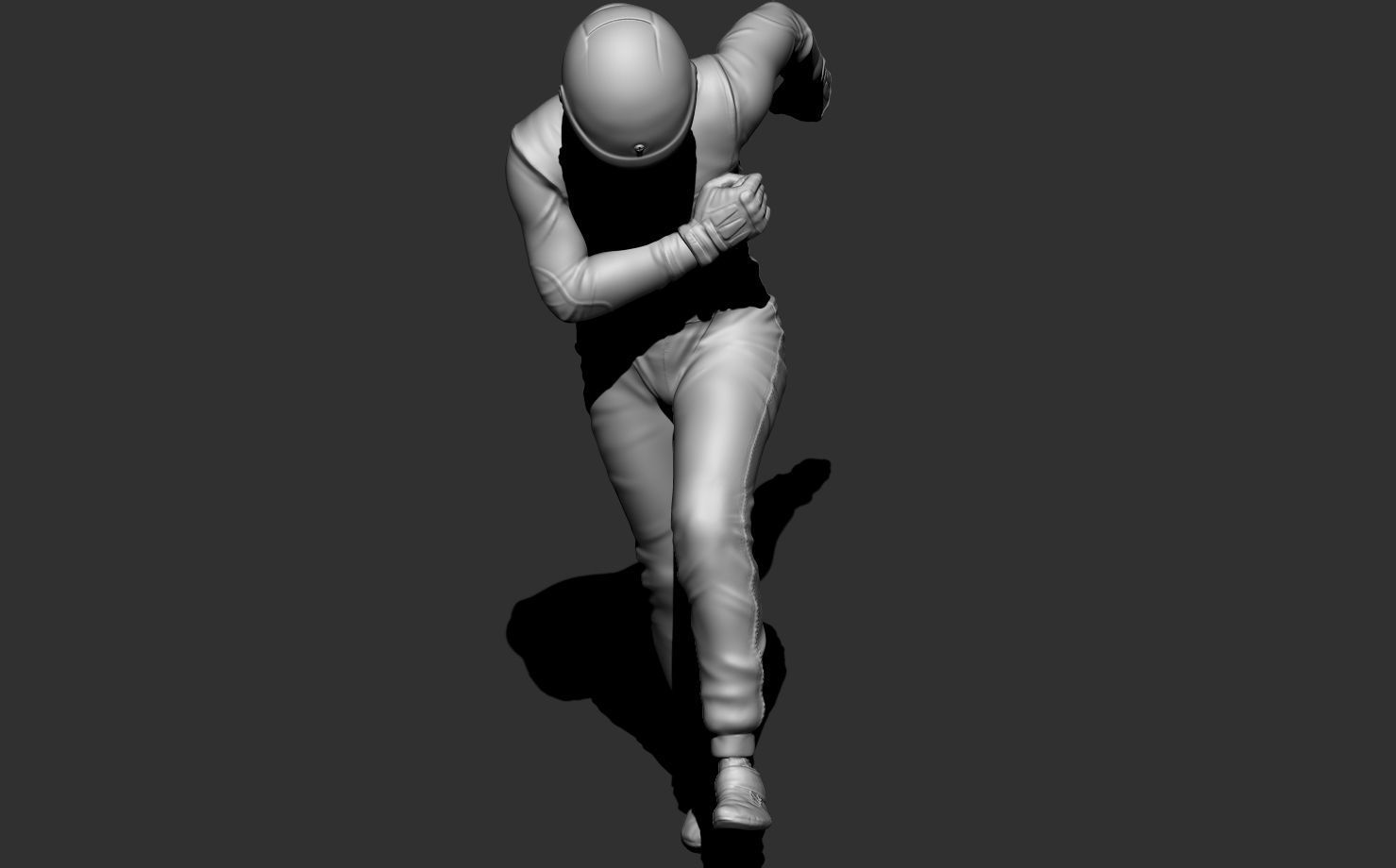 Driver kicking a tire 3D print model_17