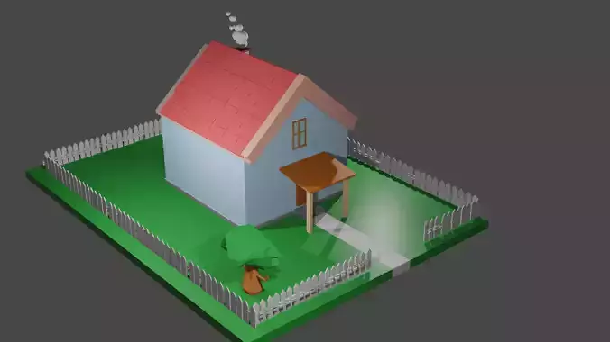 homes house with fence