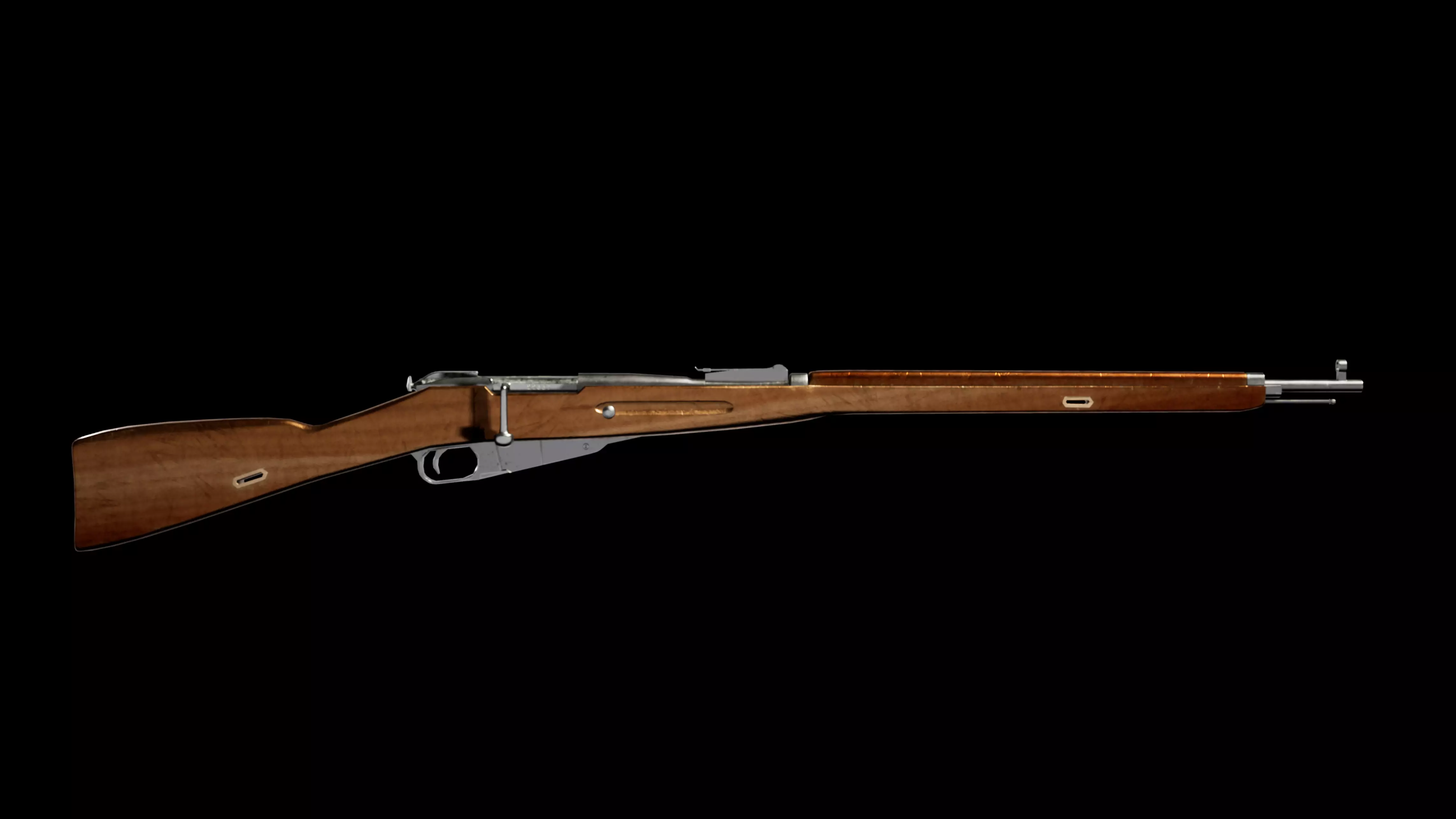 Mosin Rifle Low-poly 3D model