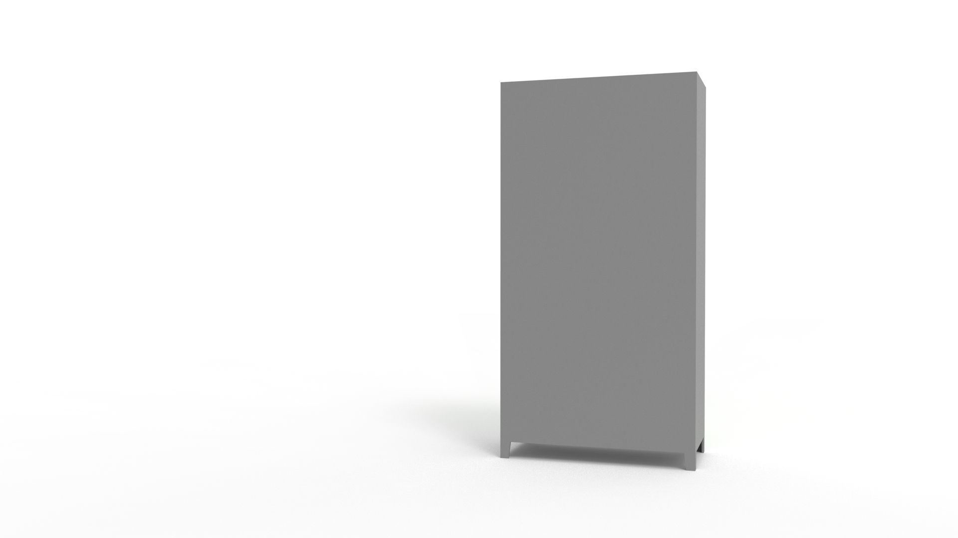 METAL CABINET-DOUBLE LONG-GRAY AND GREEN Low-poly 3D model_32