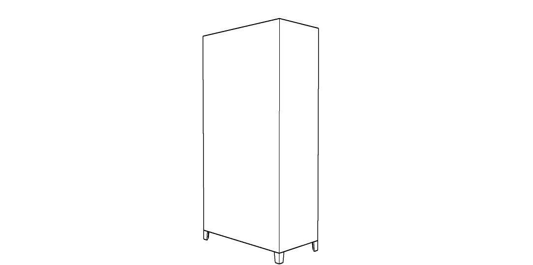 METAL CABINET-DOUBLE LONG-GRAY AND GREEN Low-poly 3D model_37