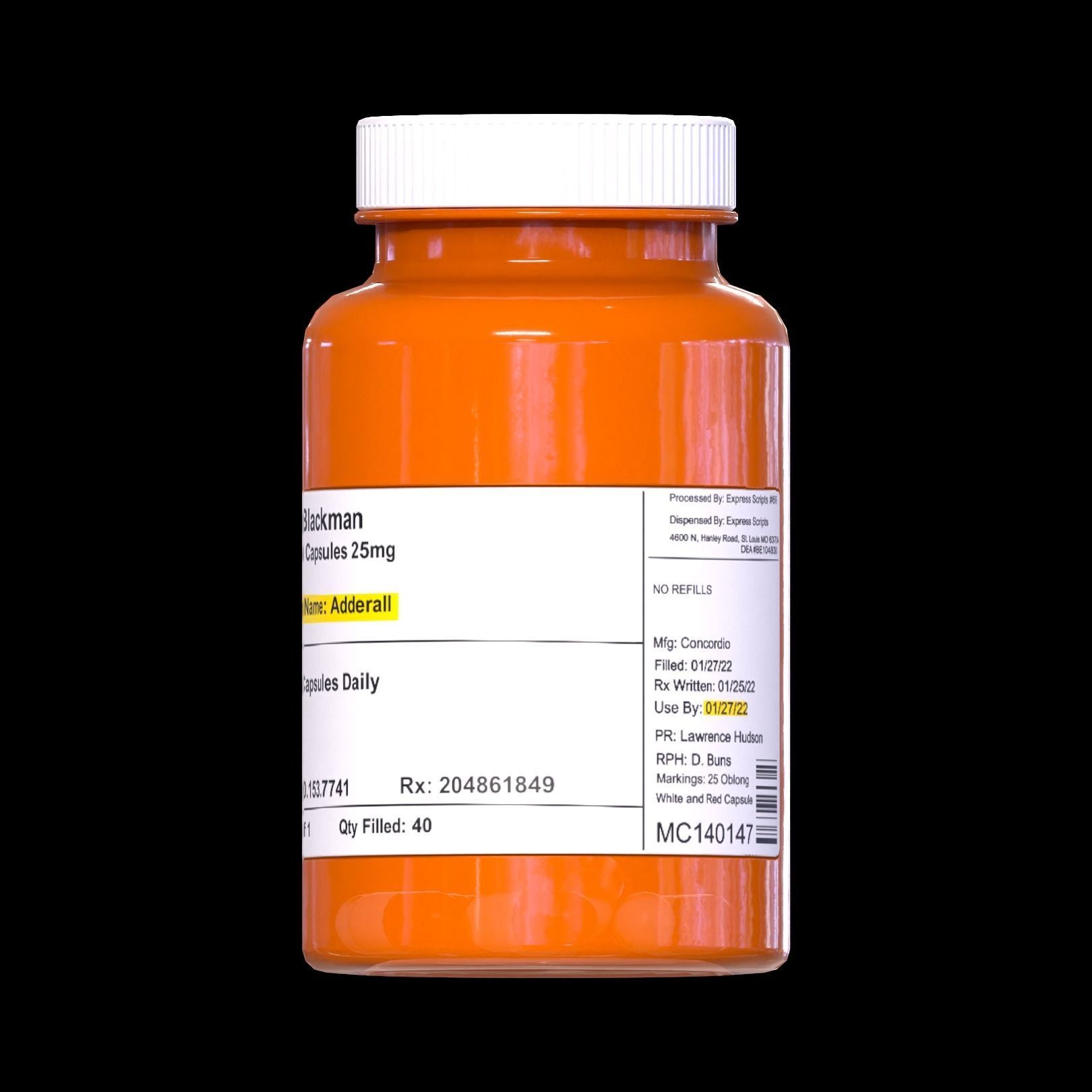 Pill Bottles Low-poly 3D model_4