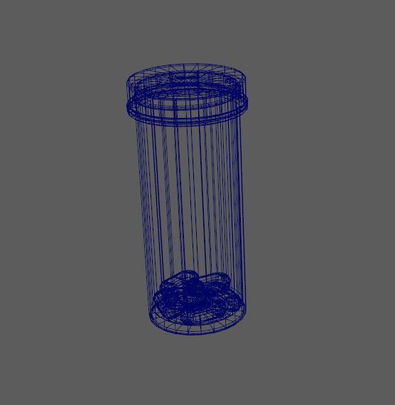 Pill Bottles Low-poly 3D model_6