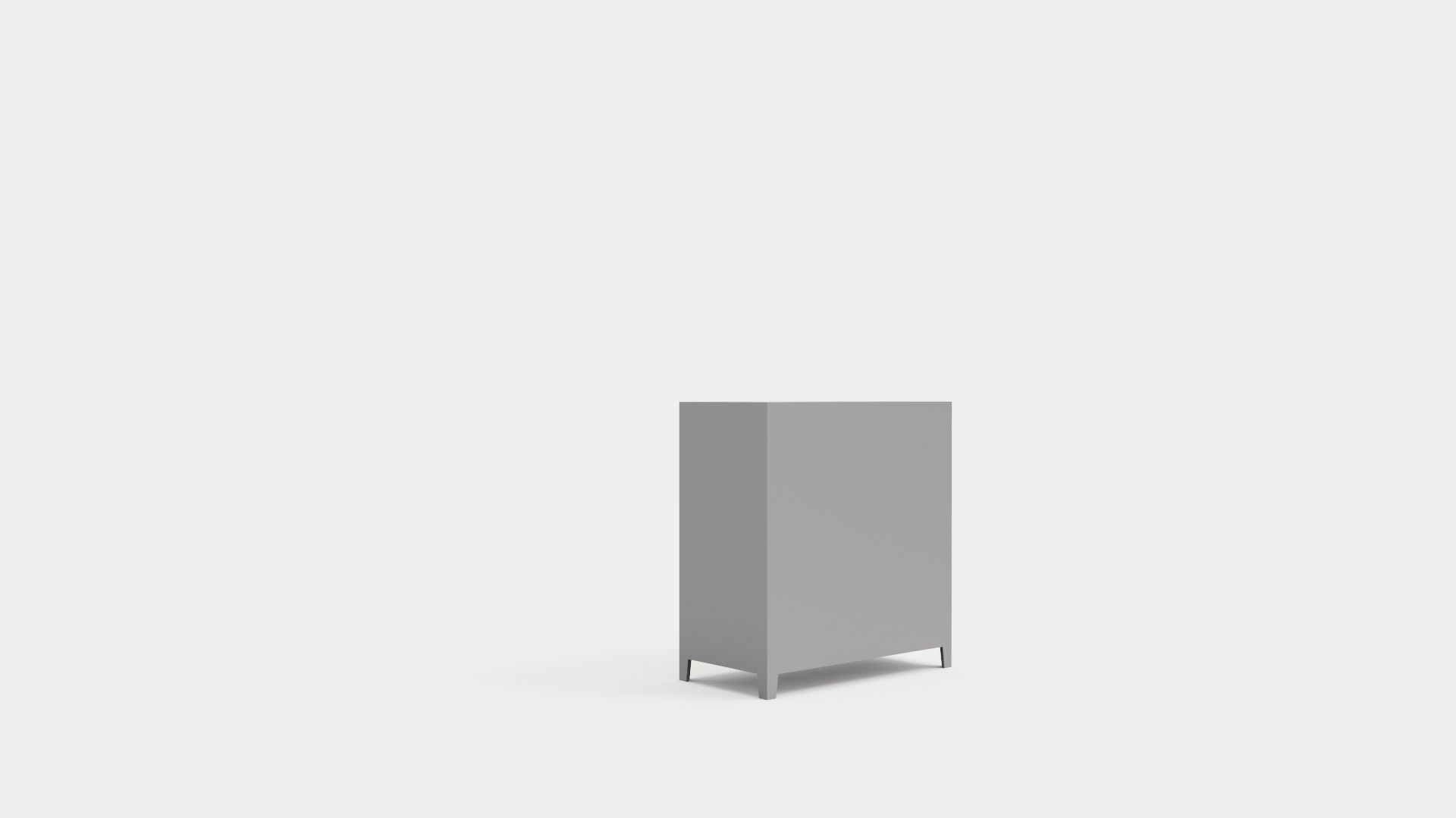 METAL CABINET-DOUBLE SHORT-GRAY AND GREEN Low-poly 3D model_17