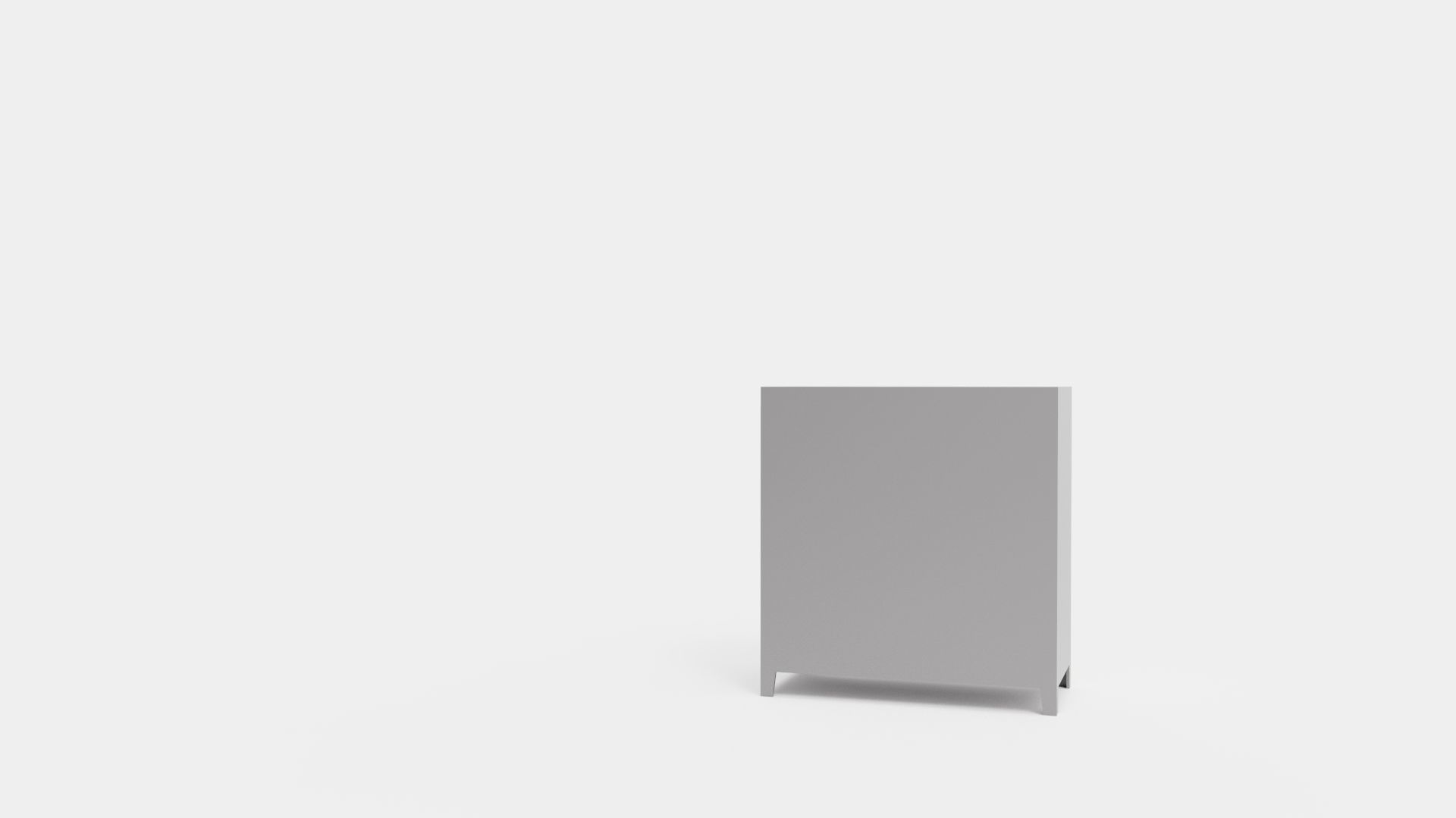 METAL CABINET-DOUBLE SHORT-GRAY AND GREEN Low-poly 3D model_43