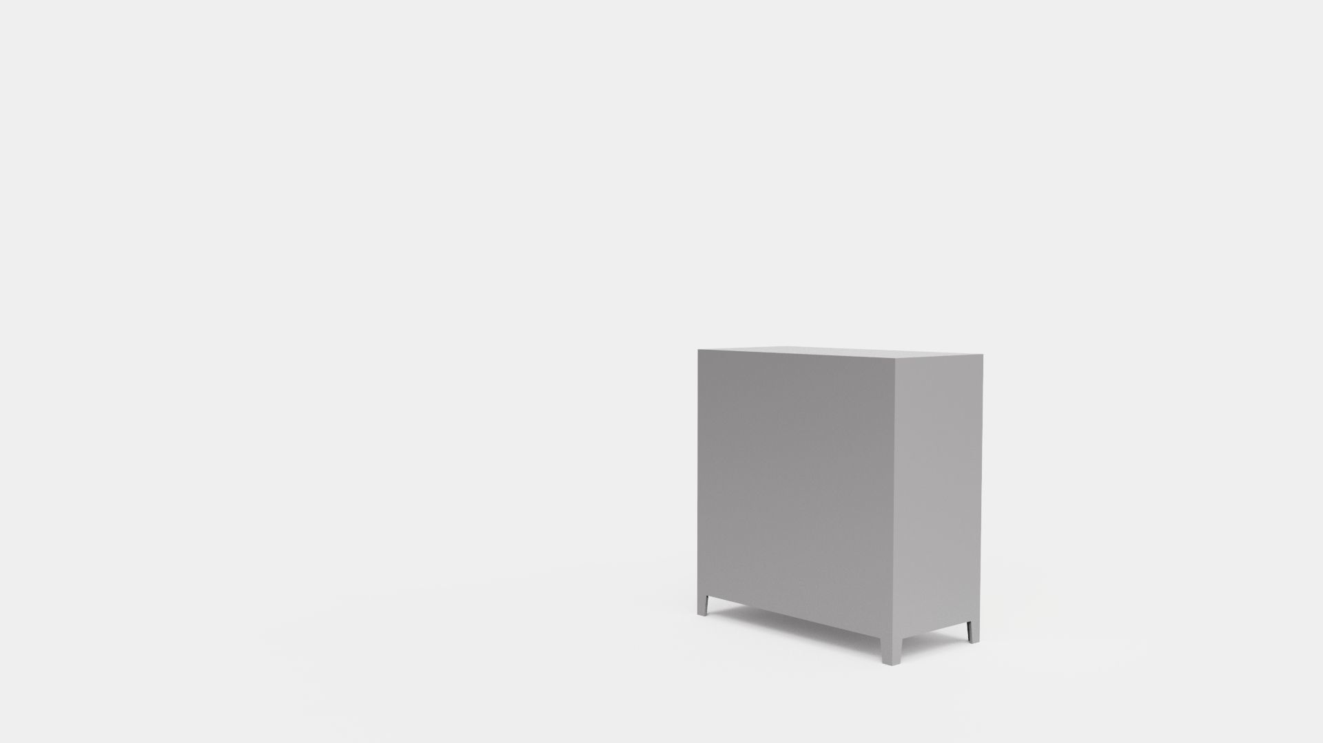 METAL CABINET-DOUBLE SHORT-GRAY AND GREEN Low-poly 3D model_2