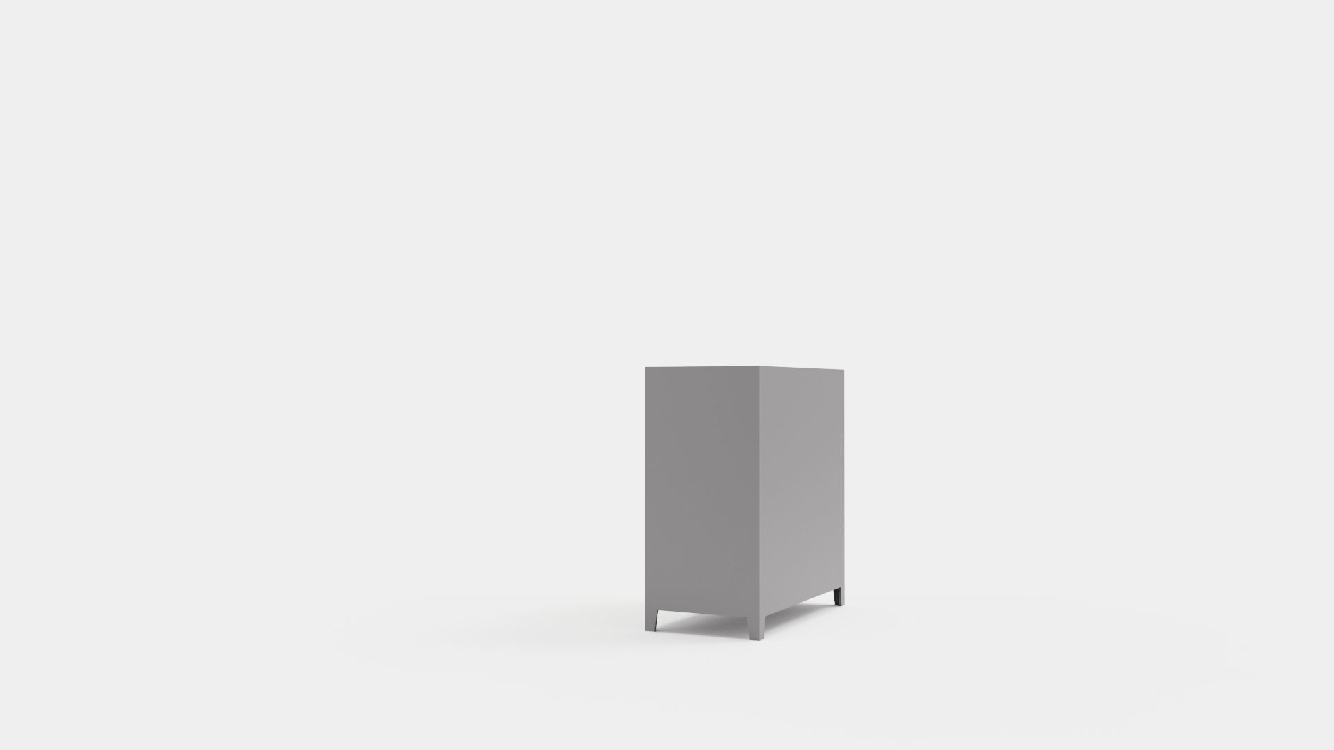 METAL CABINET-DOUBLE SHORT-GRAY AND GREEN Low-poly 3D model_14