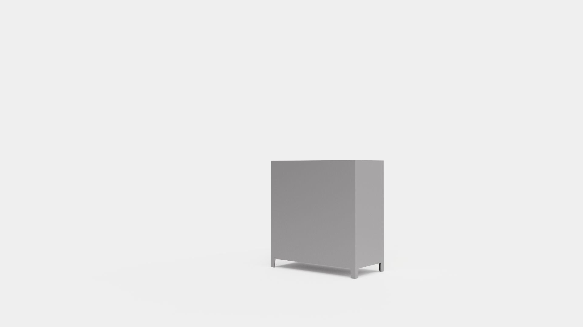 METAL CABINET-DOUBLE SHORT-GRAY AND GREEN Low-poly 3D model_22