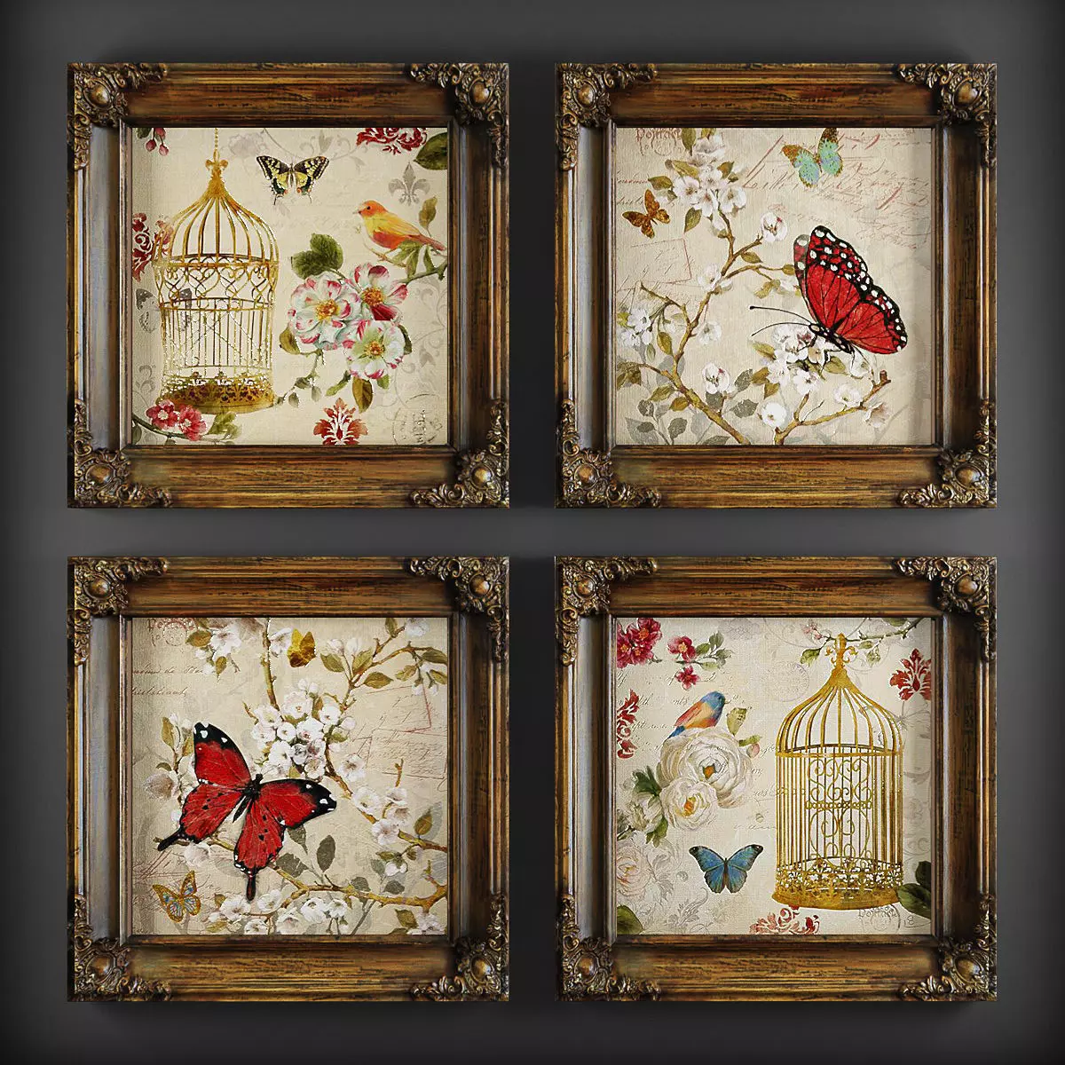 Picture Frames Low-poly 3D model_0