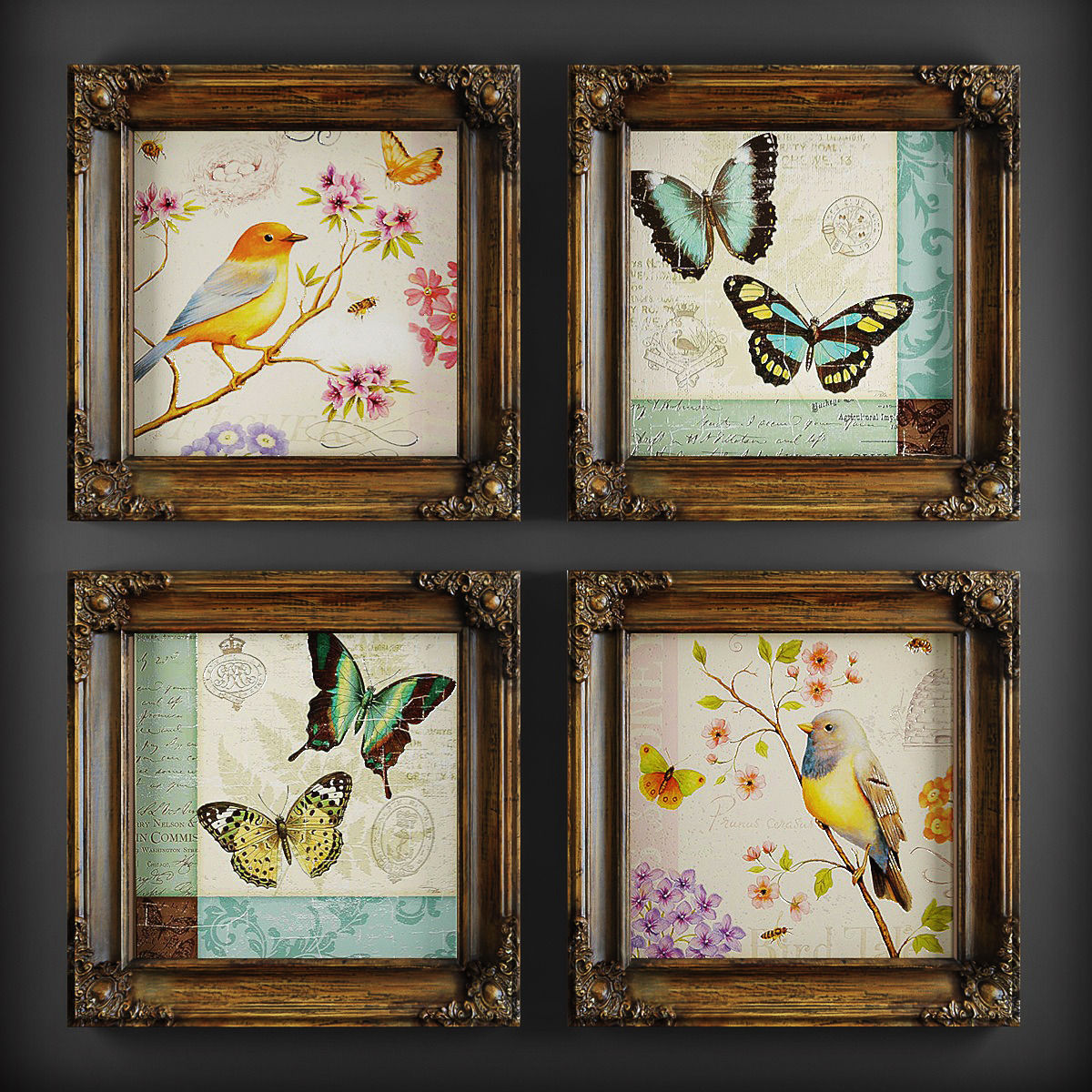 Picture Frames Low-poly 3D model_2